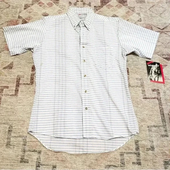 NWT vintage deadstock wrangler men’s button down shirt size medium - Picture 5 of 10